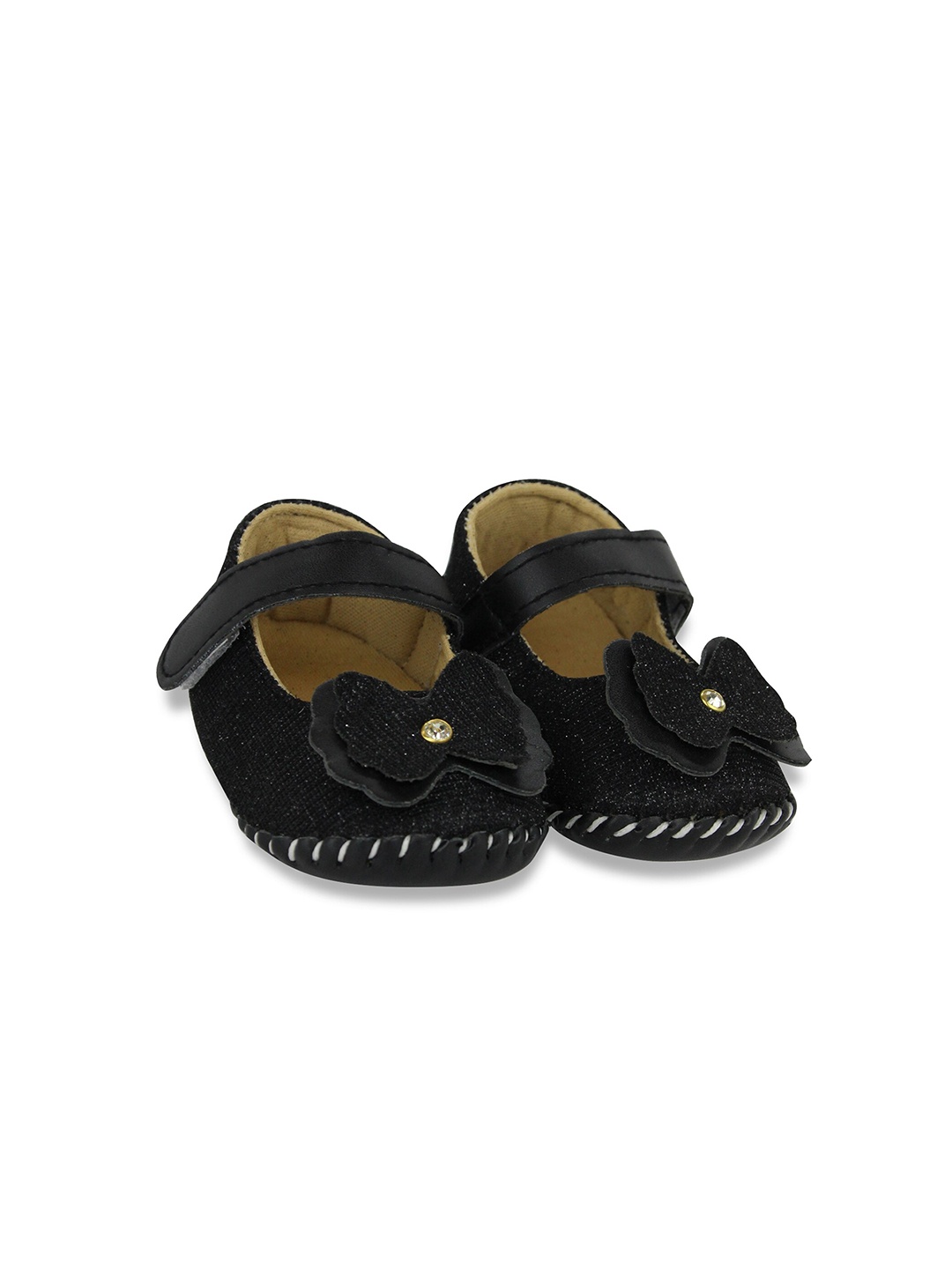 

BAESD Infants Girls Self-Design Booties, Black