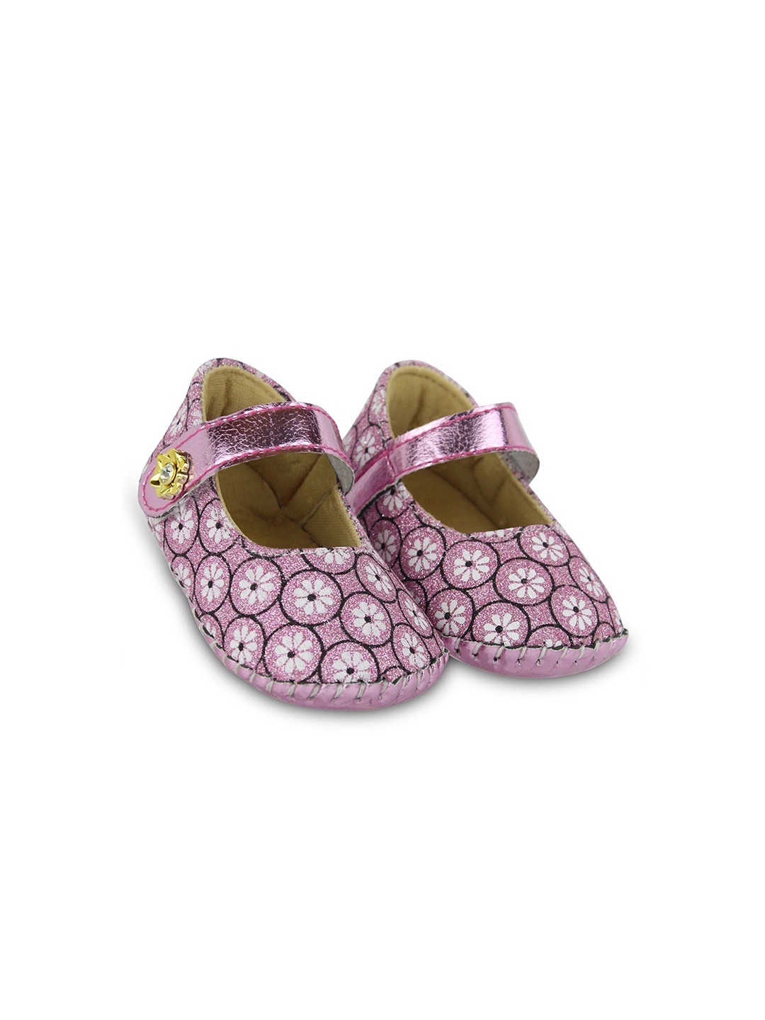

BAESD Infant Girls Printed Cotton Booties, Pink