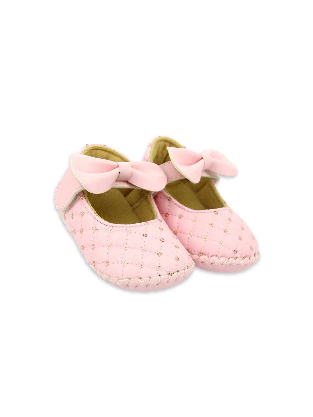 

BAESD Infant Girls Embellished Bow Detail Booties, Pink