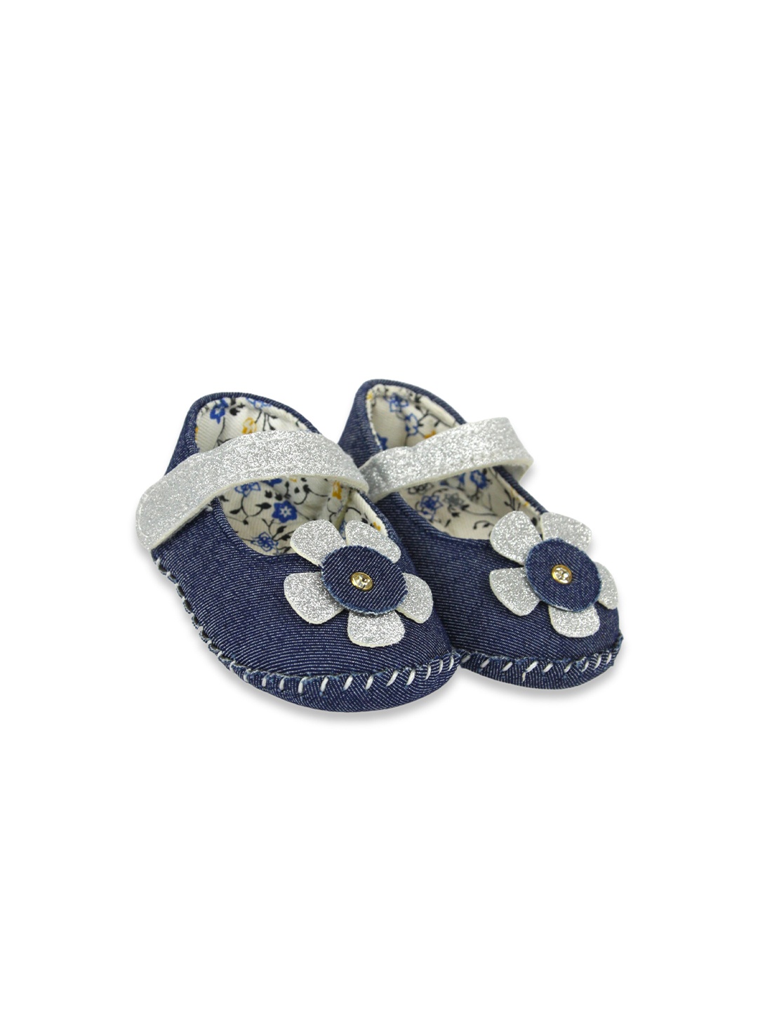 

BAESD Infant Girls Floral Design Sandal Booties, Blue