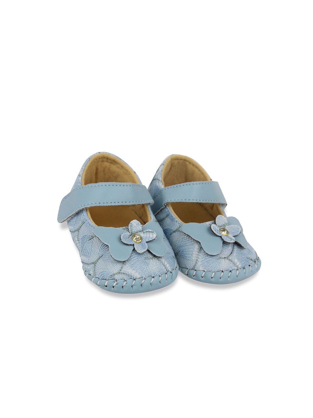 

BAESD Infants Girls Floral Detailed Booties, Blue