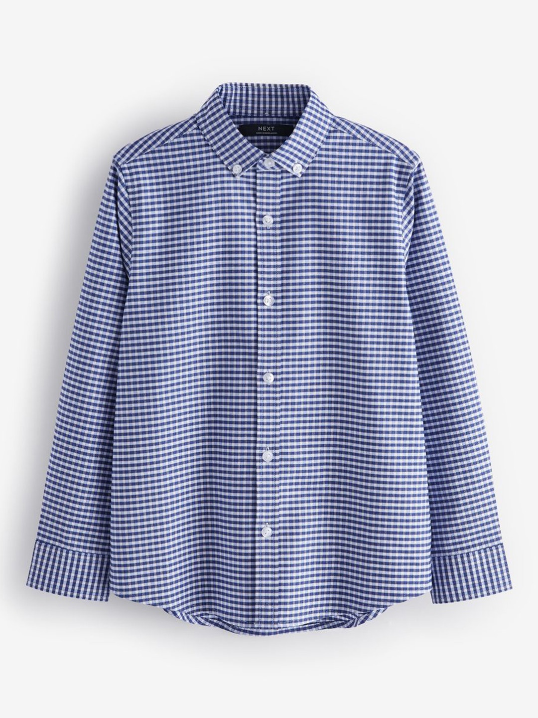 

NEXT Boys Gingham Checked Shirt, Blue