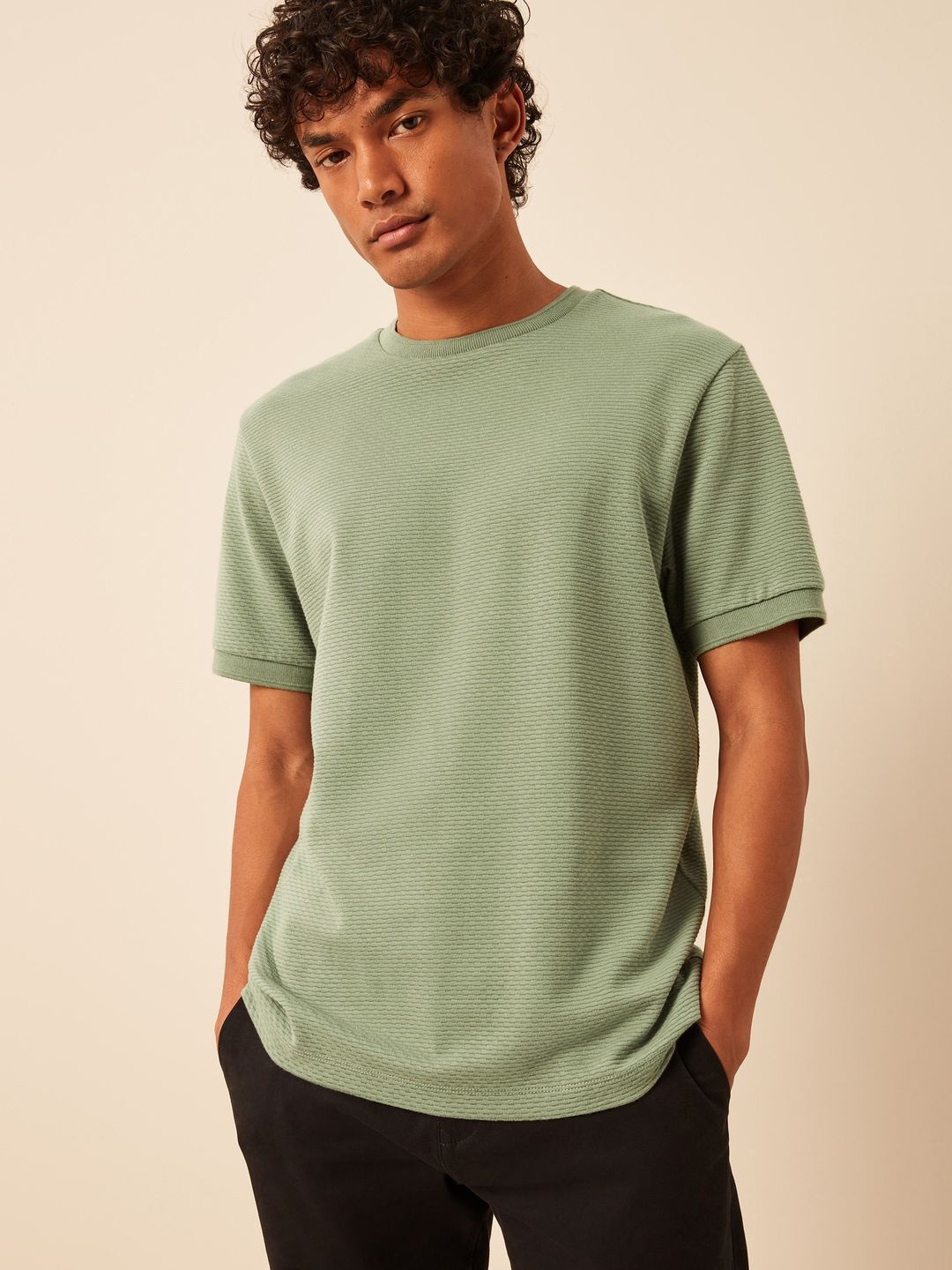 

NEXT Self Design Casual T-shirt, Green