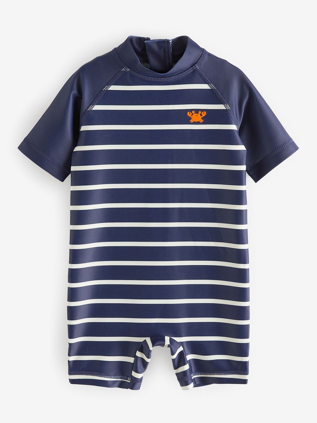 

NEXT Boys Striped Swim Legsuit, Navy blue