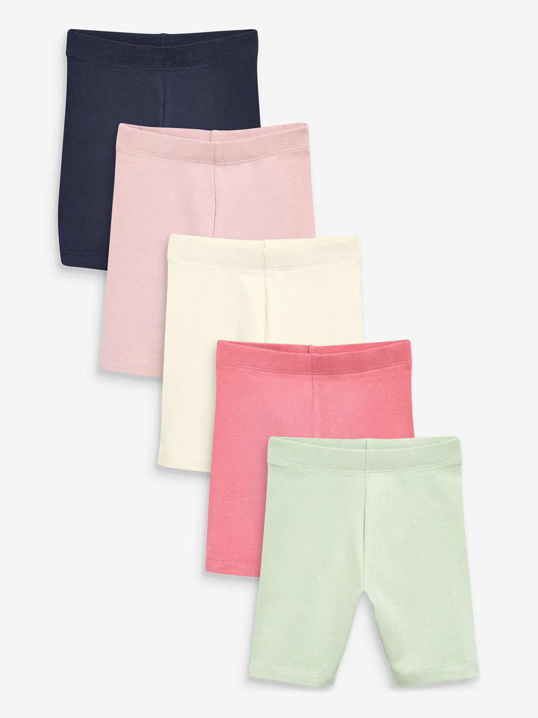 

NEXT Girls Set of 5 Solid Shorts, Multi