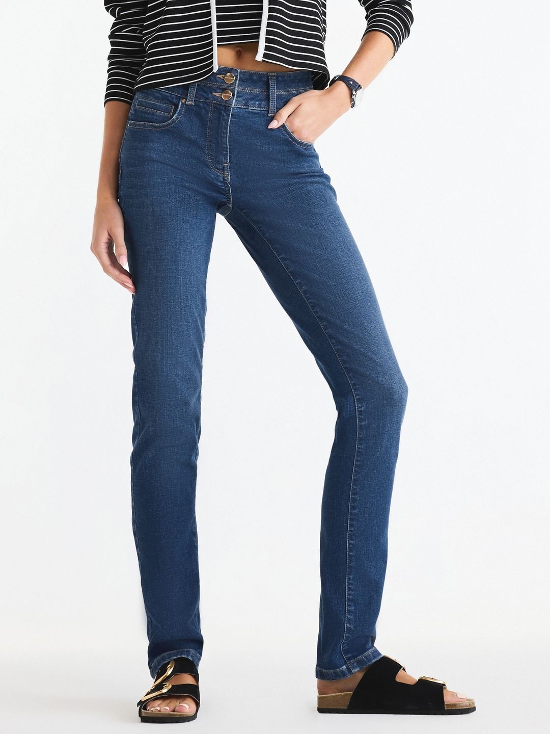 

NEXT Women Slim Fit Stretchable Jeans, Blue