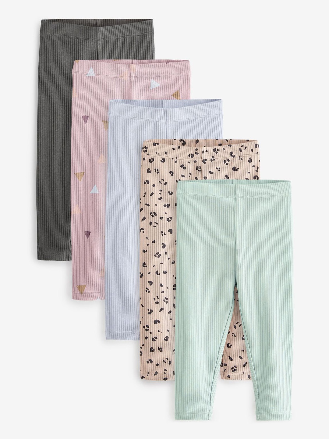 

NEXT Girls Pack of 5 Leggings, Purple