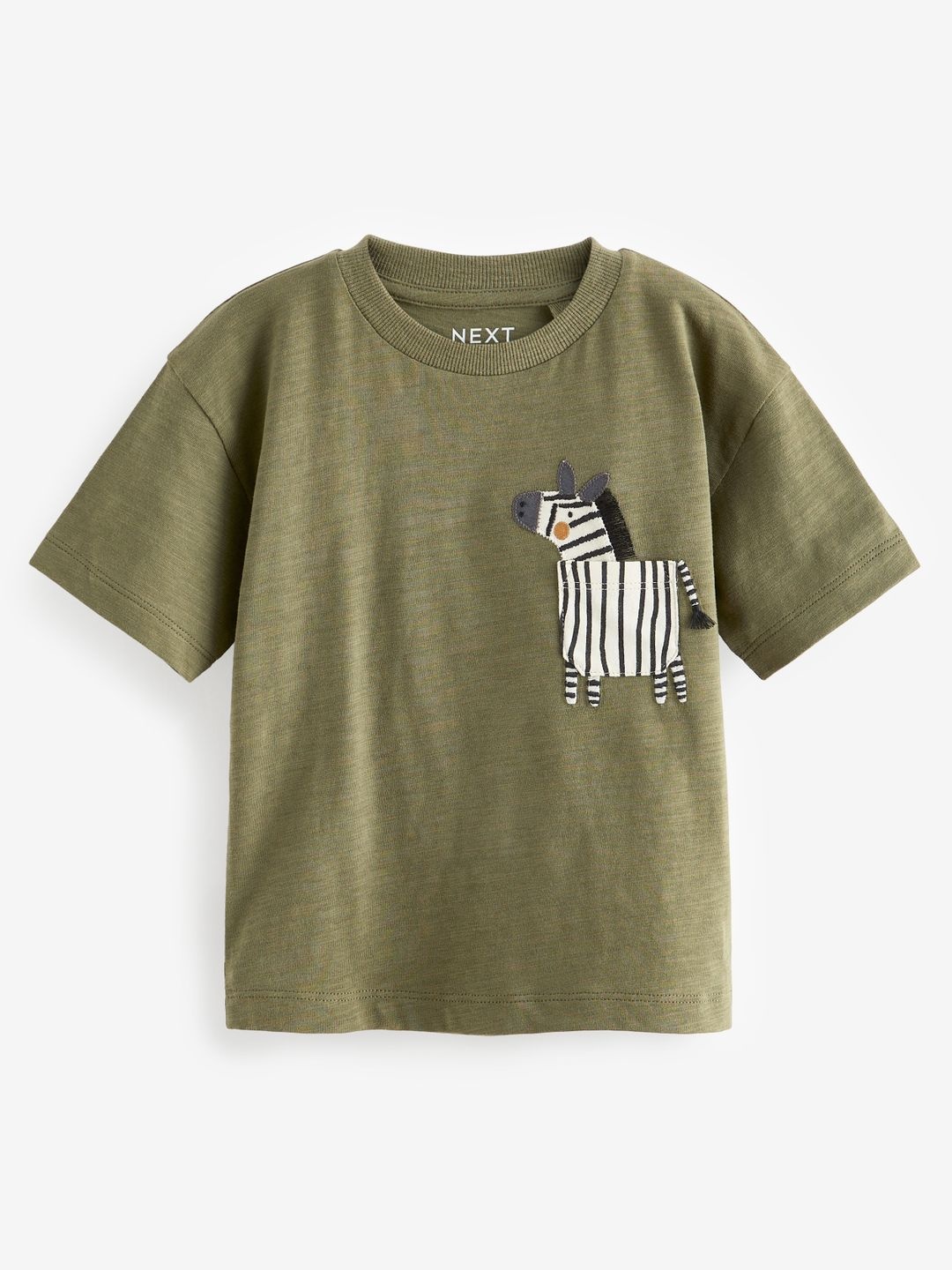 

NEXT Infant Boys Pure Cotton Applique T-shirt, Green