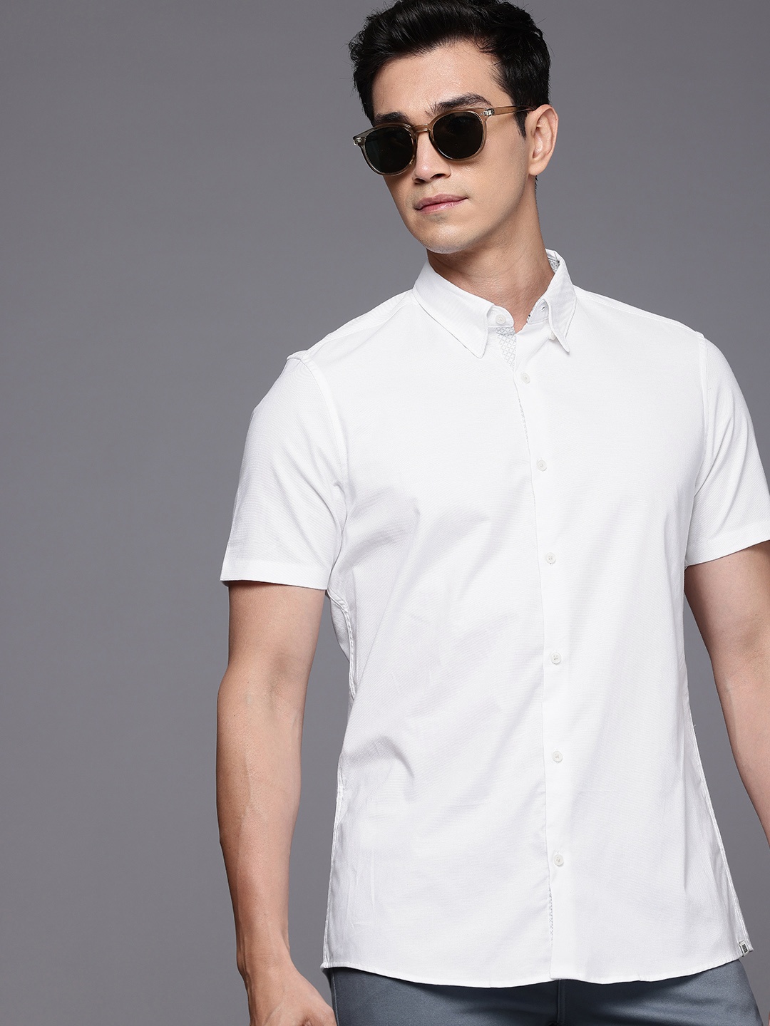 

NEXT Slim Fit Opaque Casual Shirt, White