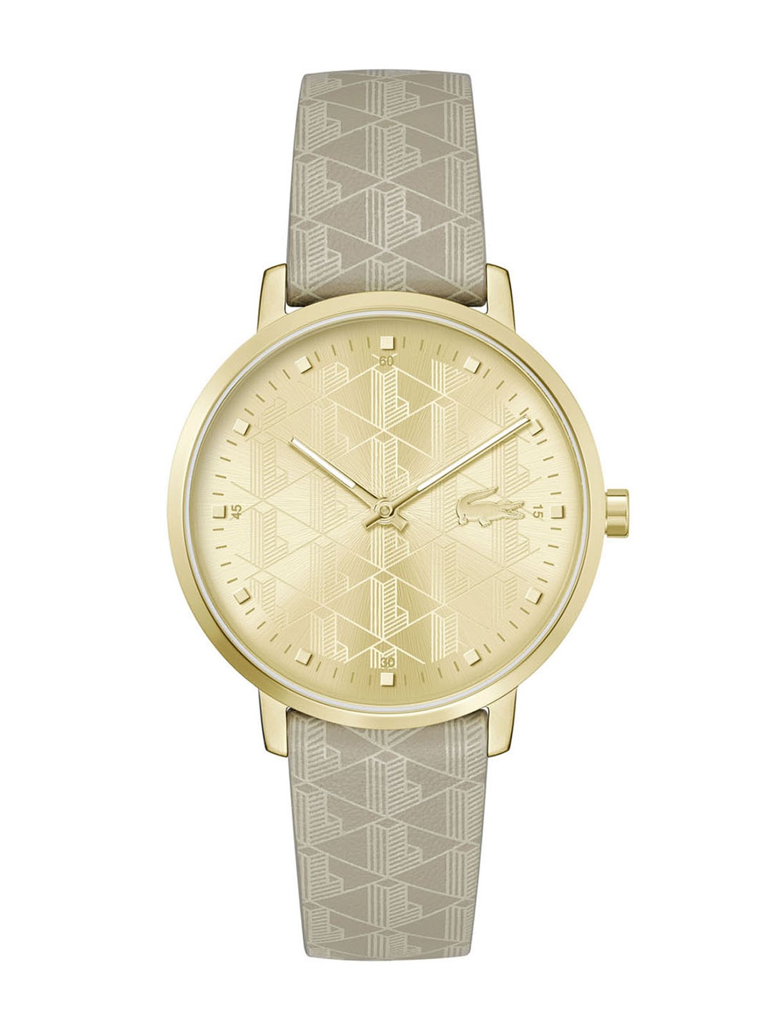 

Lacoste Women Crocorigin Printed Leather Analogue Watch 2001357-Beige