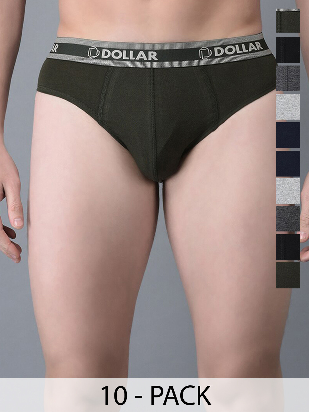 

Dollar Bigboss Men Pack of 10 Cotton Double Pouch Support Brief MBBR-01-BBTOP-PO10-S24, Assorted