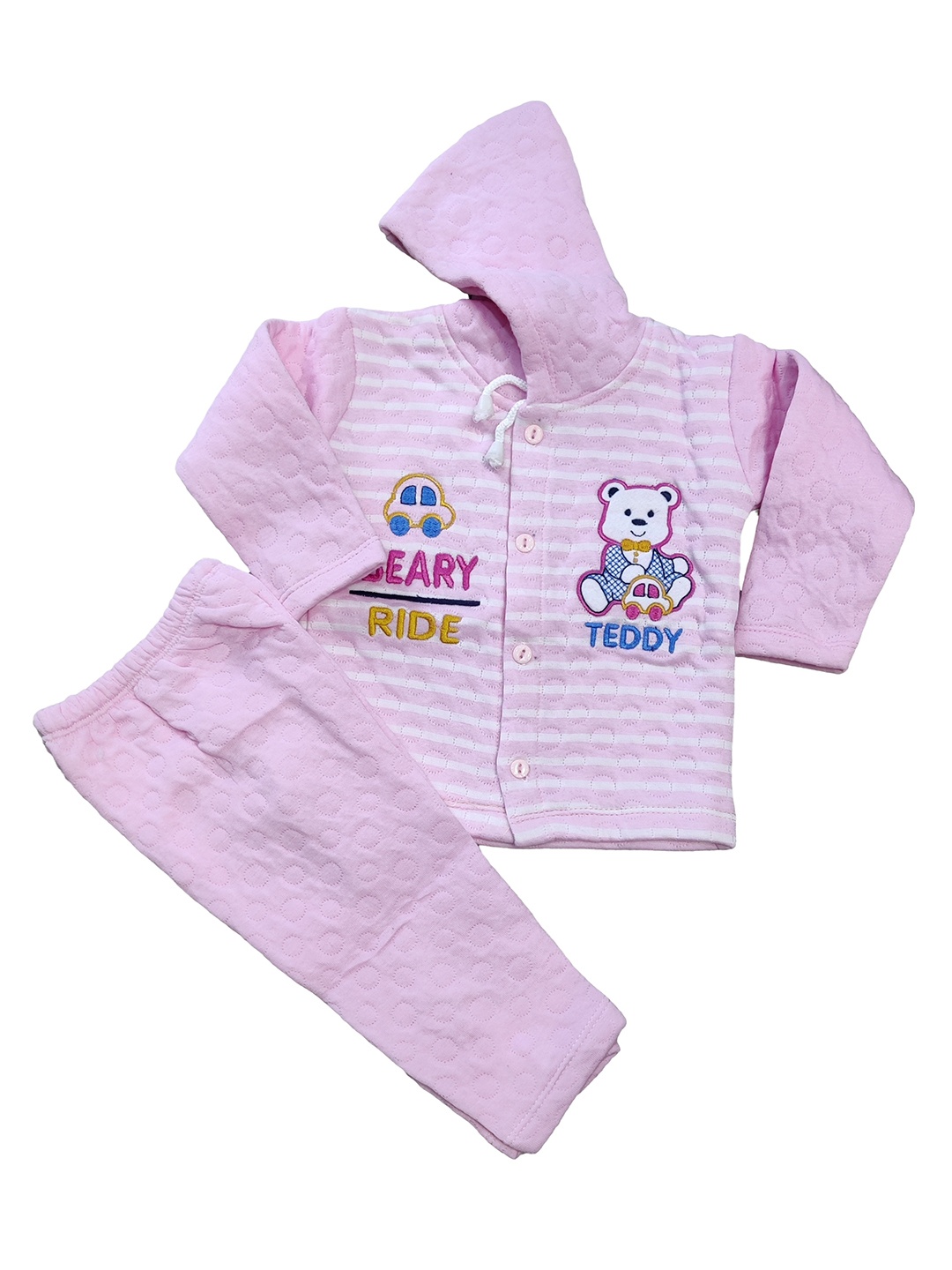 

BAESD Kids Striped Top with Trousers, Pink