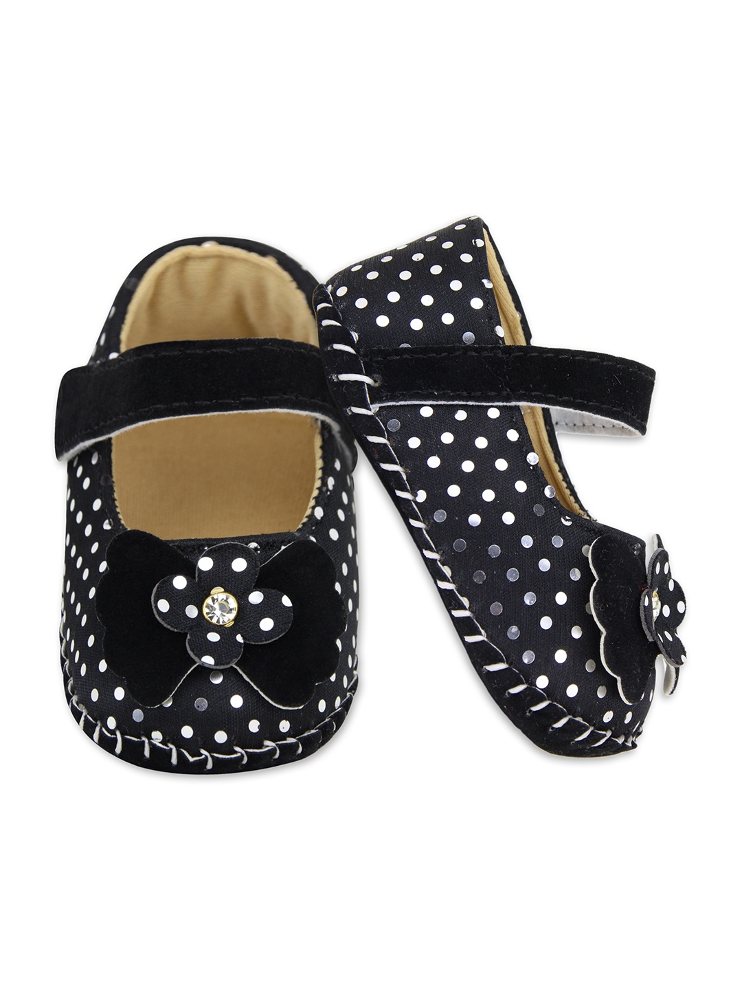 

BAESD Infants Girls Polka Dot Printed Booties, Black