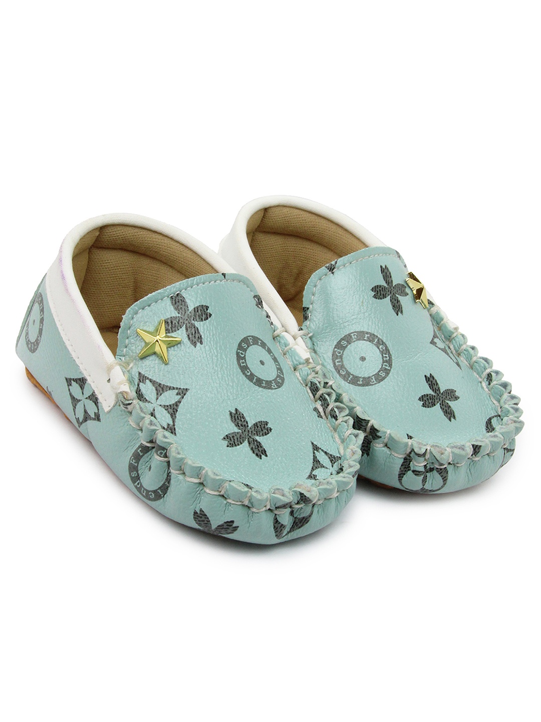 

BAESD Infants Boys Printed Loafer Booties, Green