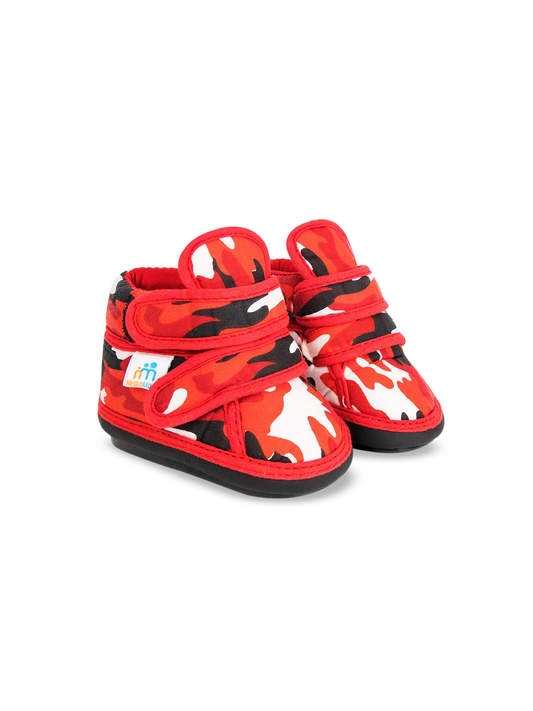 

BAESD Kids Printed Musical Cotton Booties, Red
