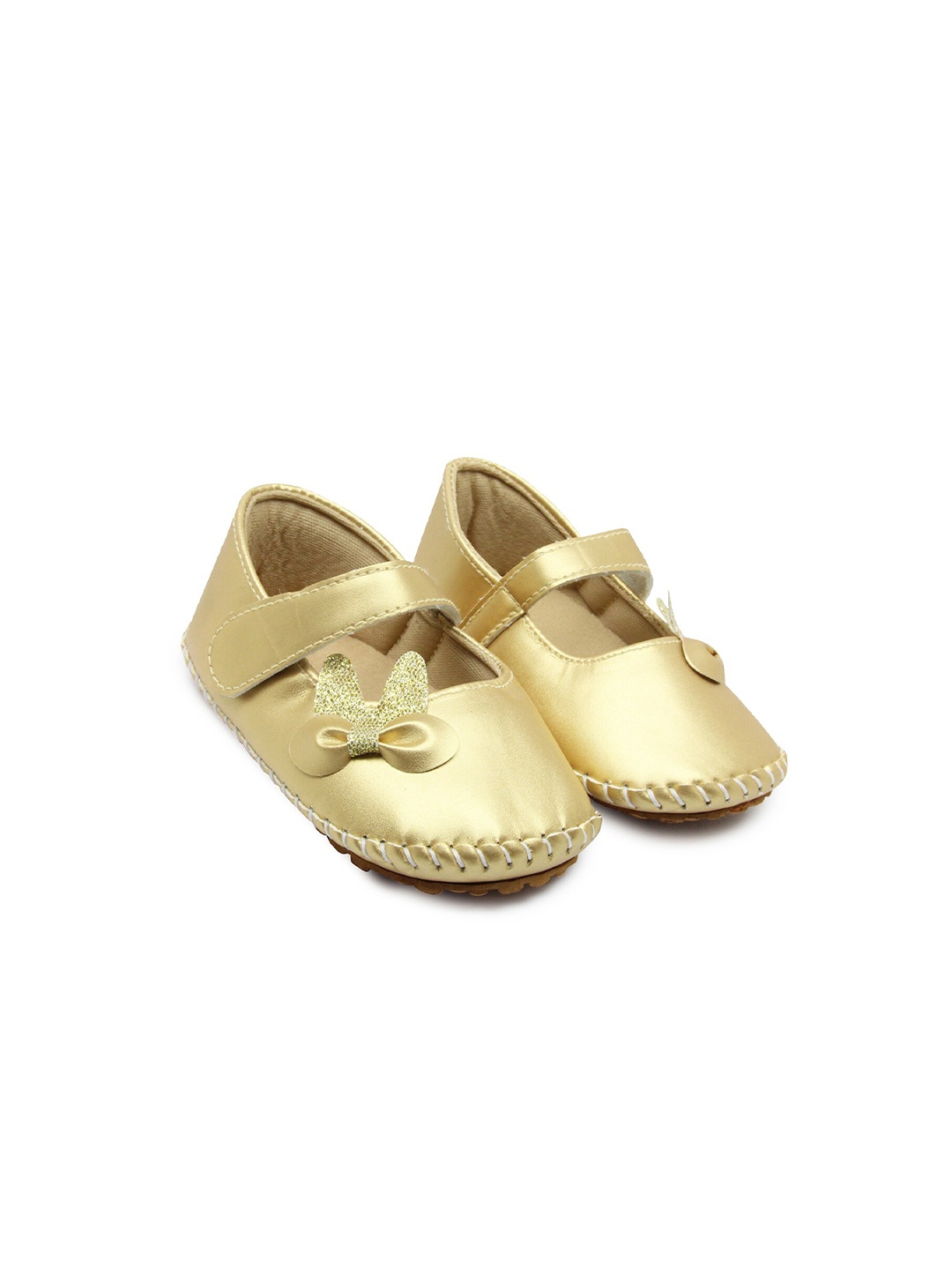 

BAESD Infants Girls Bow Detail Booties, Gold