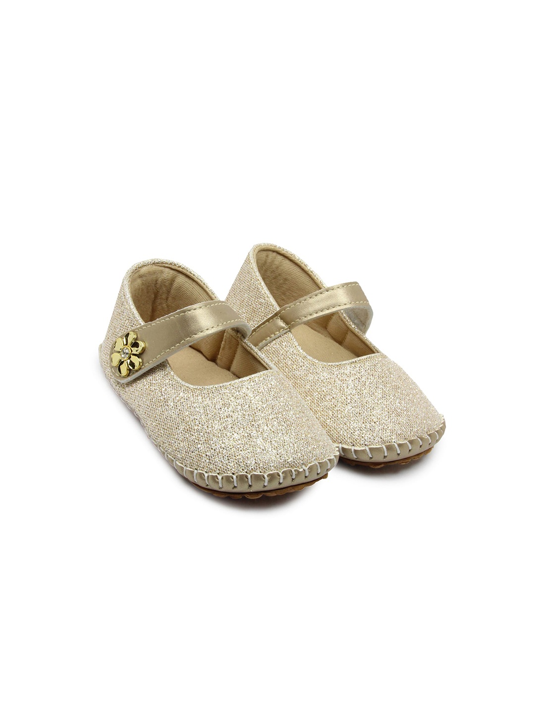 

BAESD Infants Girls Self-Design Booties, Gold