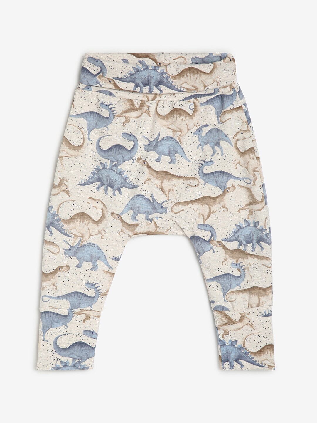 

CHAYIM Infants Conversational Printed Mid-Rise Foldover Cuff Joggers, Grey