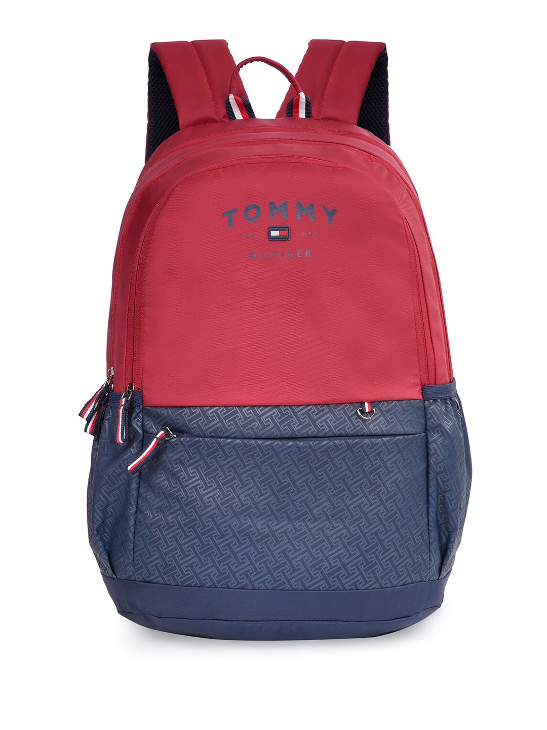 

Tommy Hilfiger Unisex Colourblocked Ergonomic Backpack, Burgundy