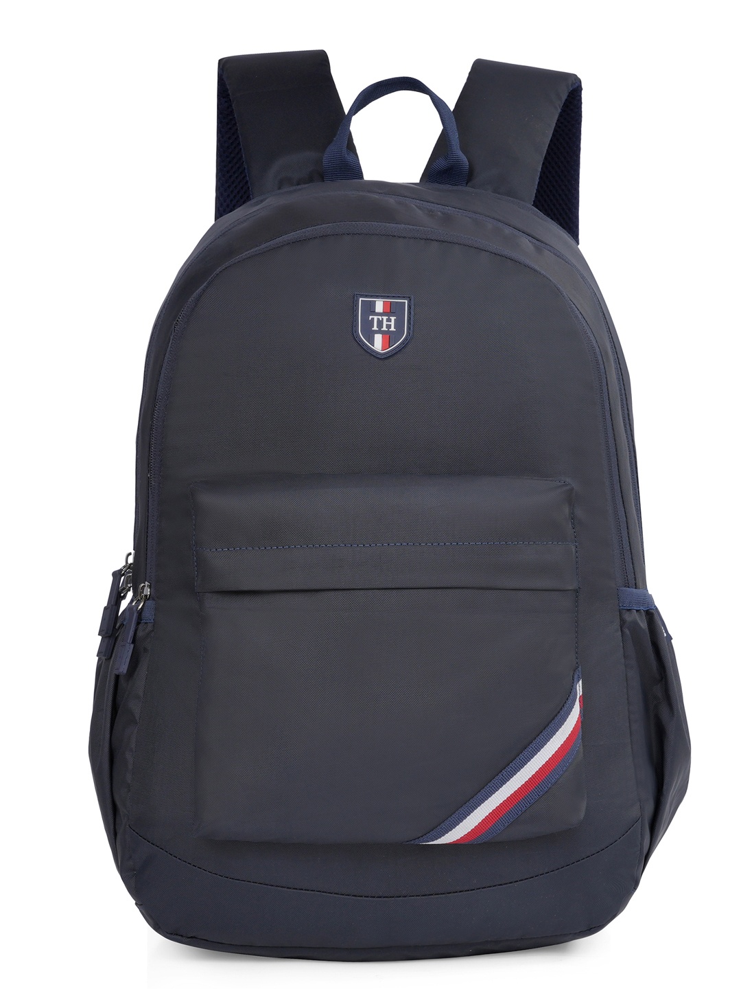 

Tommy Hilfiger Unisex Non Padded Striped Backpack 31 L, Navy blue