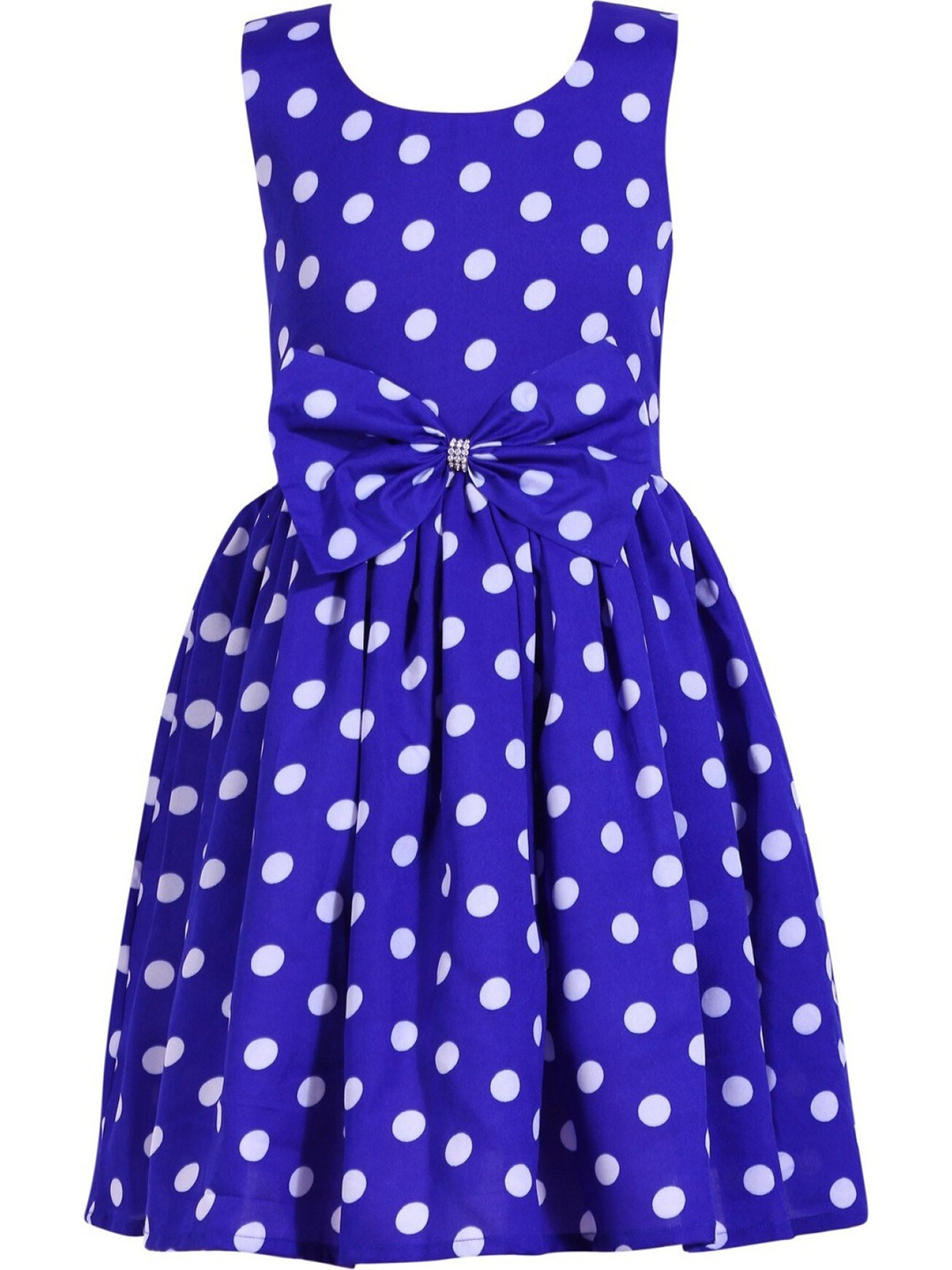 

BAESD Girls Polka Dot Printed Round Neck Sleeveless Top, Sea green