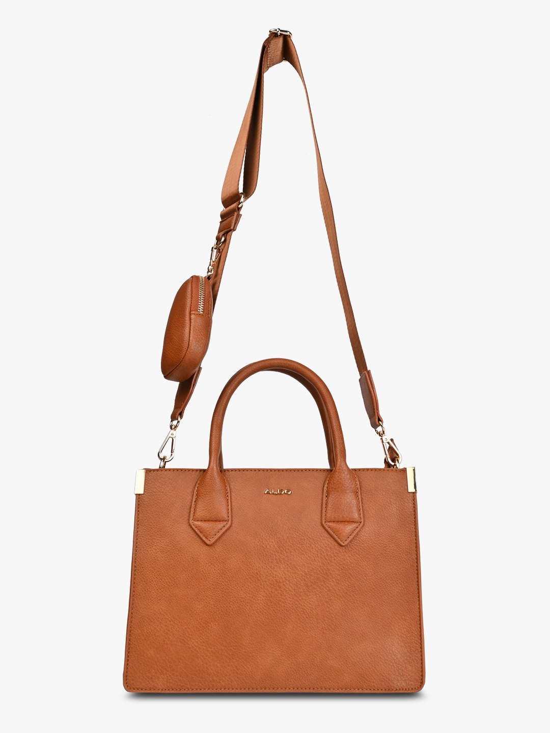 

ALDO Textured Structured Handheld Bag, Brown