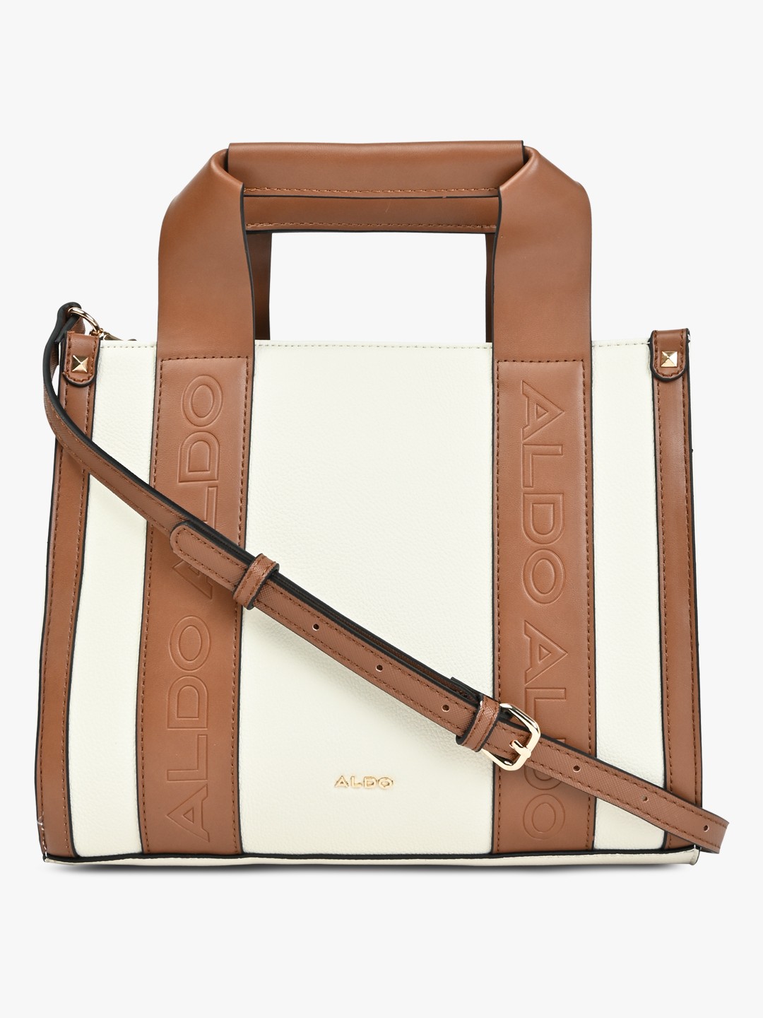 

ALDO Colourblocked Structured Satchel, Off white