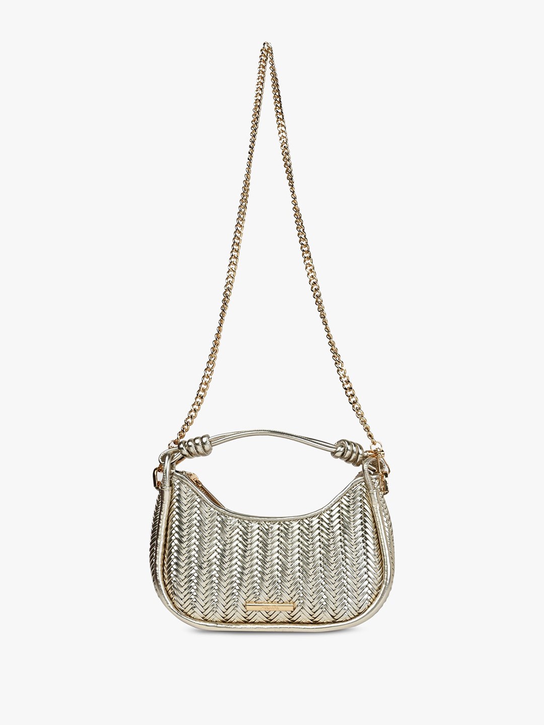 

ALDO Textured Structured Handheld Bag, Champagne