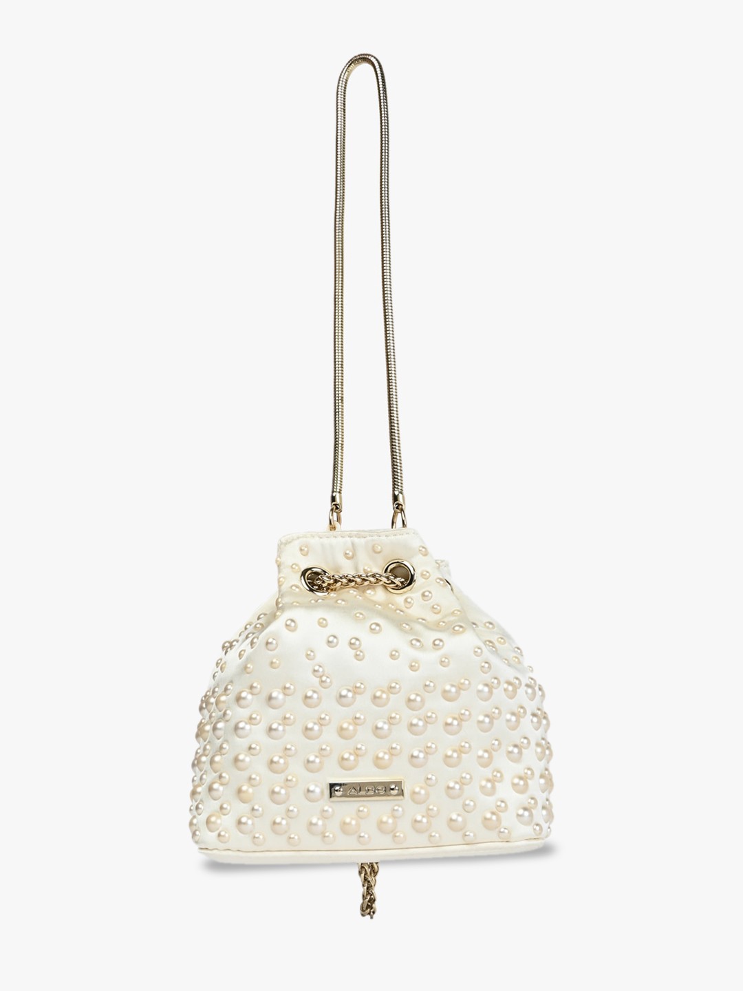 

ALDO Embellished Bucket Sling Bag, White