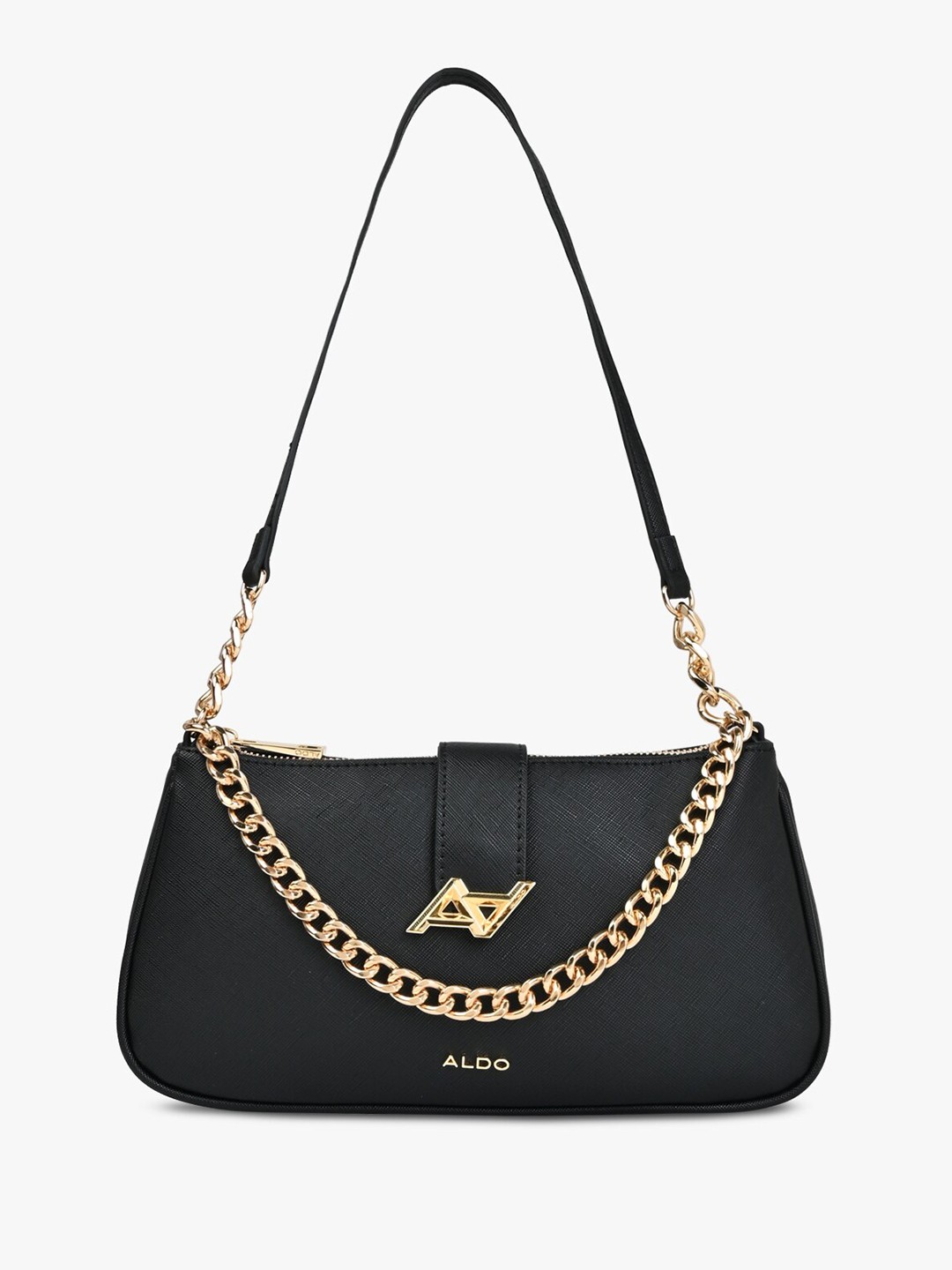 

ALDO Textured Structured Shoulder Bag, Black