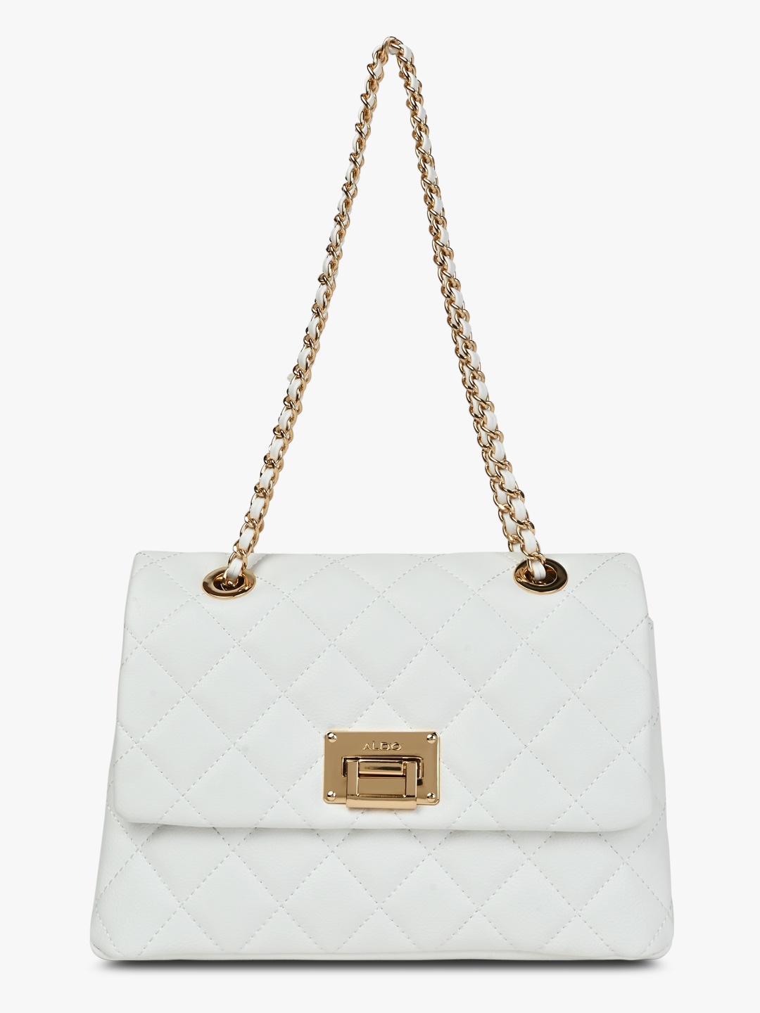 

ALDO Structured Sling Bag with Quilted, White