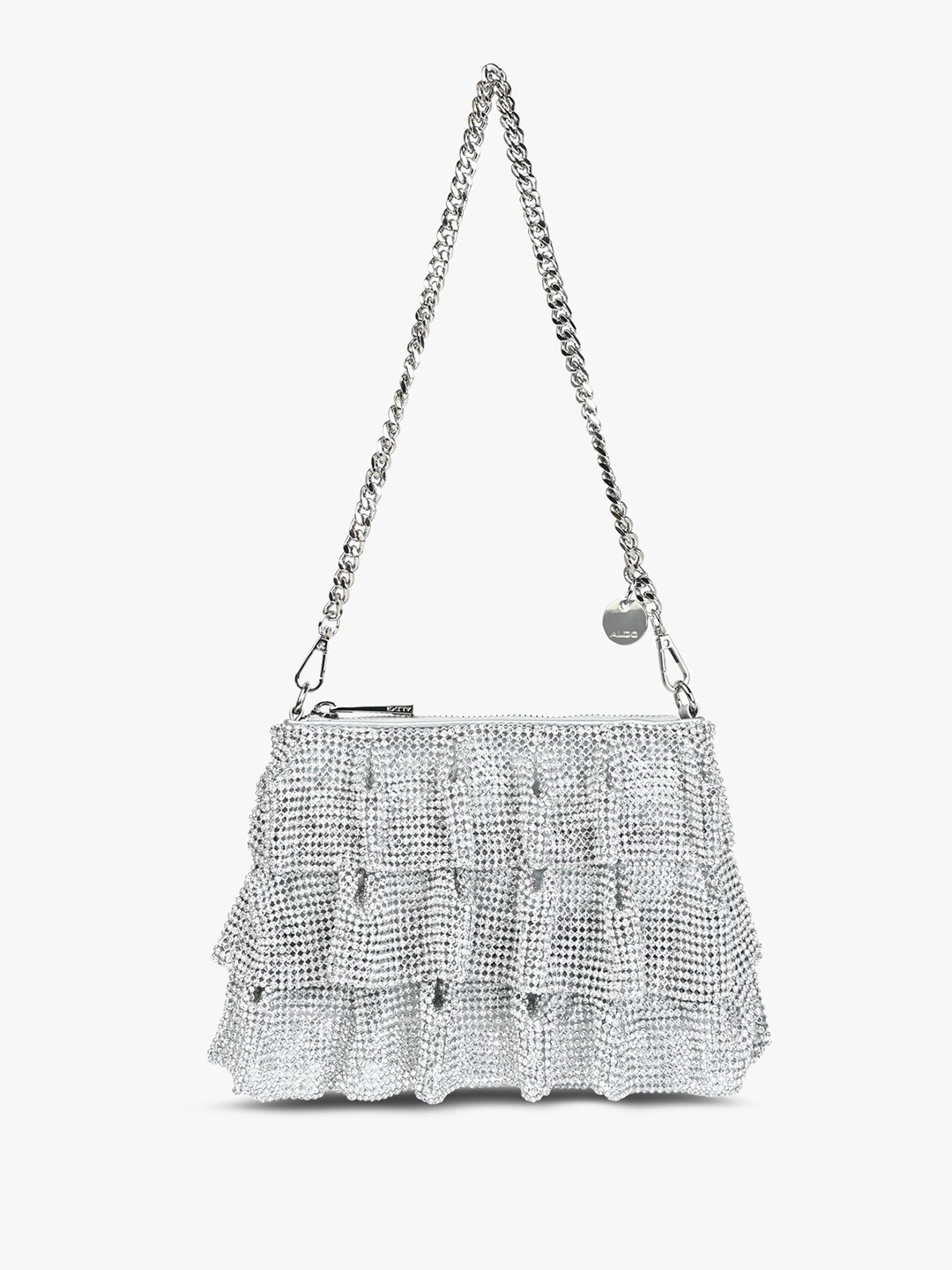 

ALDO Embellished Swagger Shoulder Bag, Silver