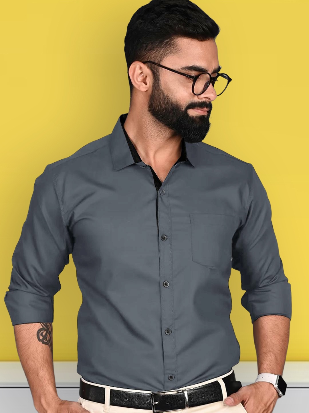 

Ethnic basket Men Multicoloured Standard Opaque Formal Shirt, Multi