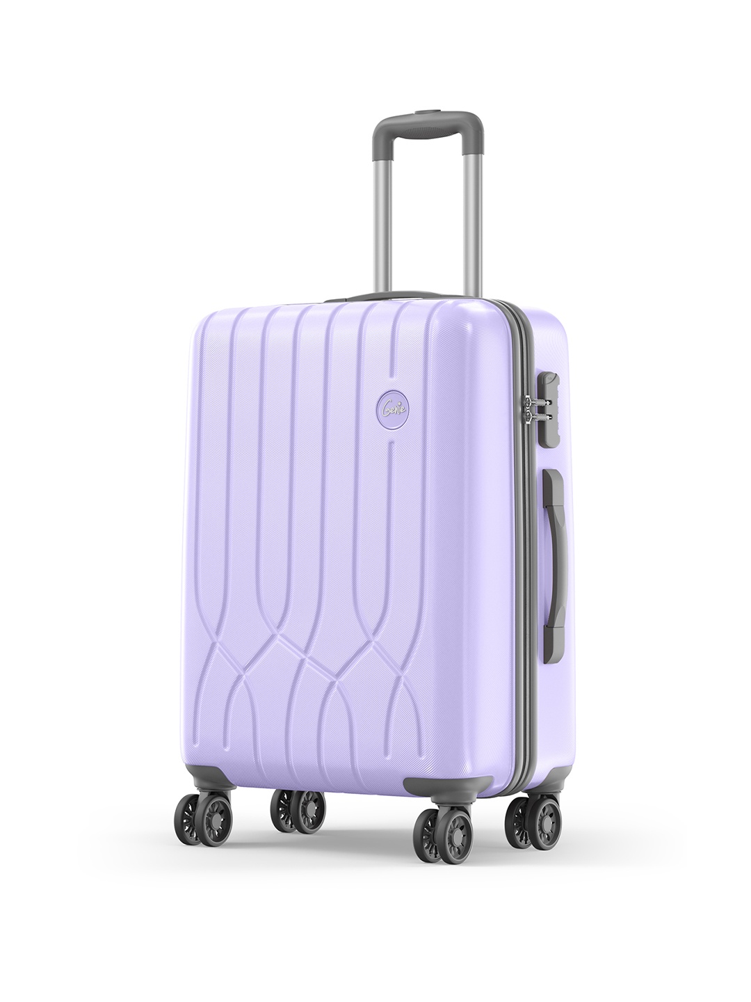

Genie Swing Textured Hard-Sided Trolley Suitcase, Purple