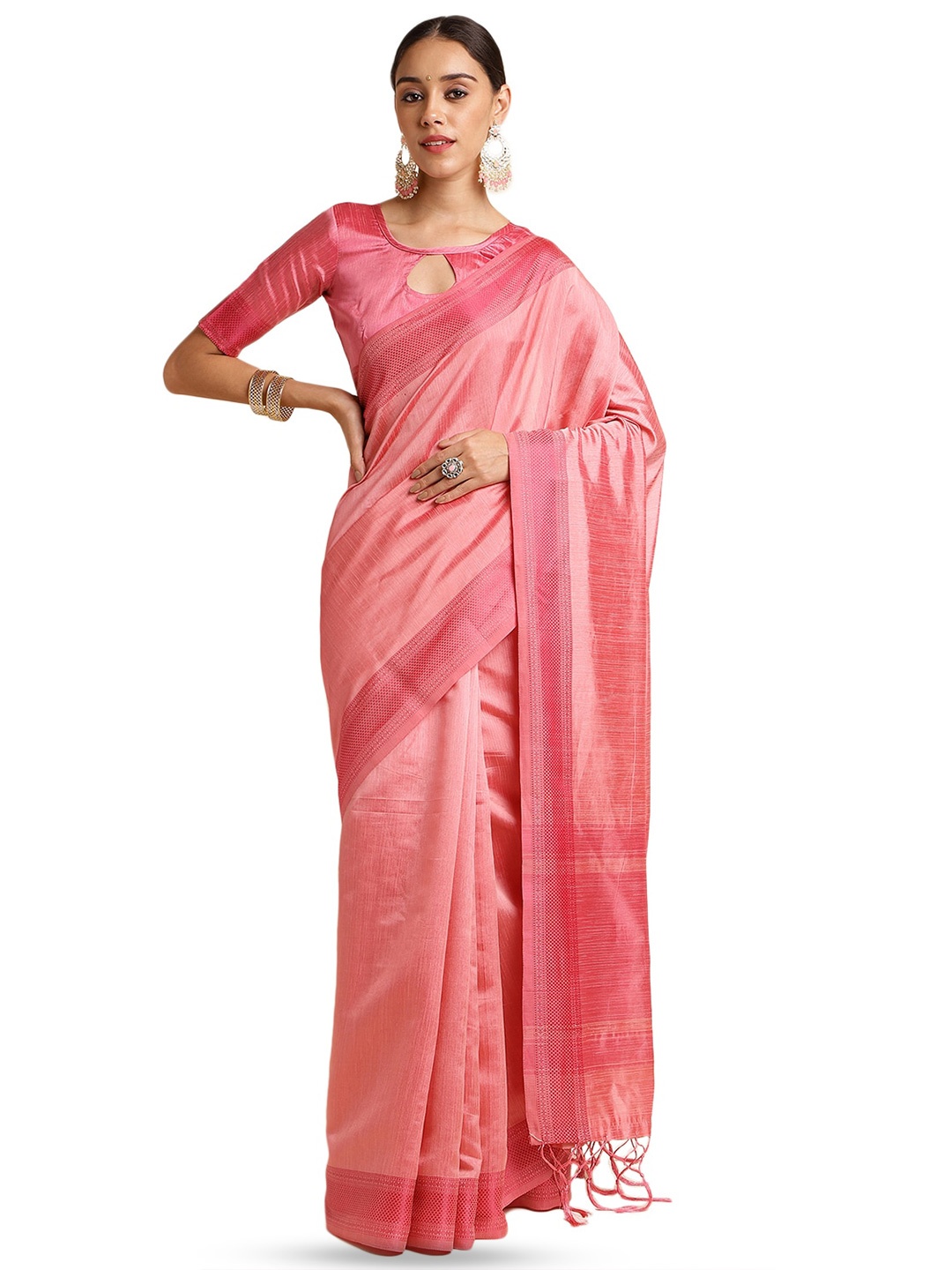 

DOI MOI Ethnic Woven Design Banarasi Saree, Pink