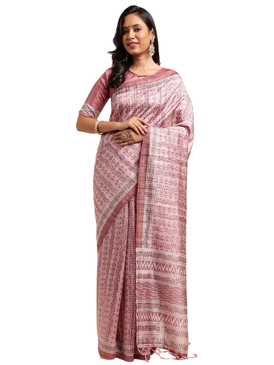 

DOI MOI Ethnic Motifs Saree, Pink