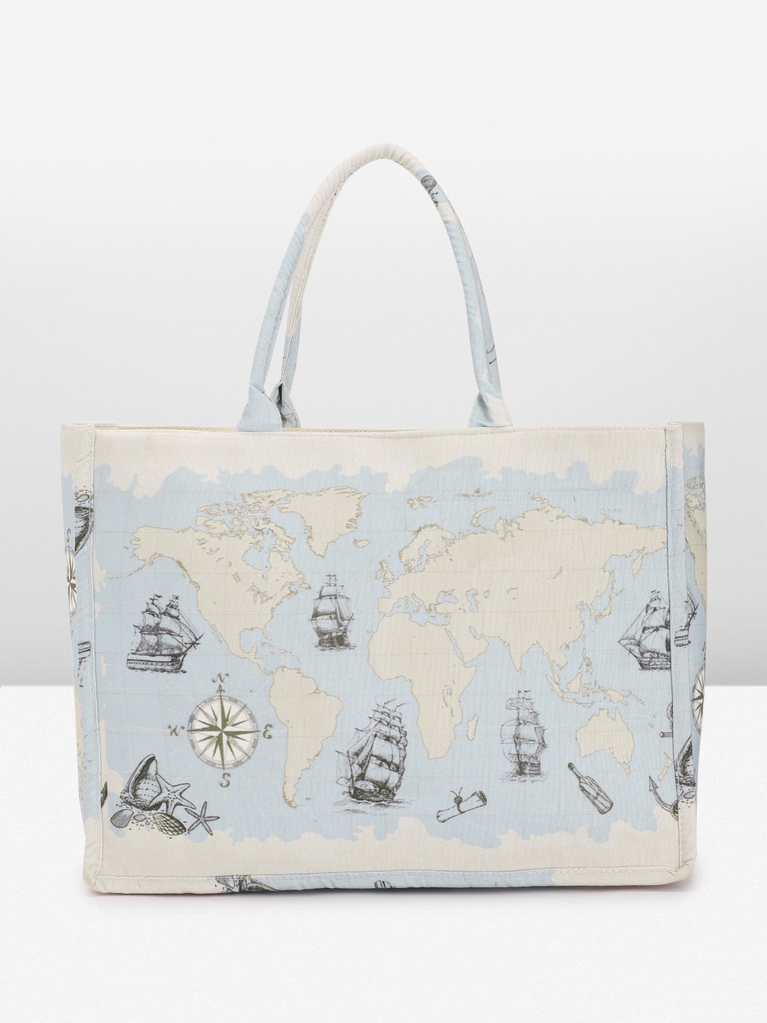 

Mast & Harbour Printed Oversized Shopper Tote Bag, Blue