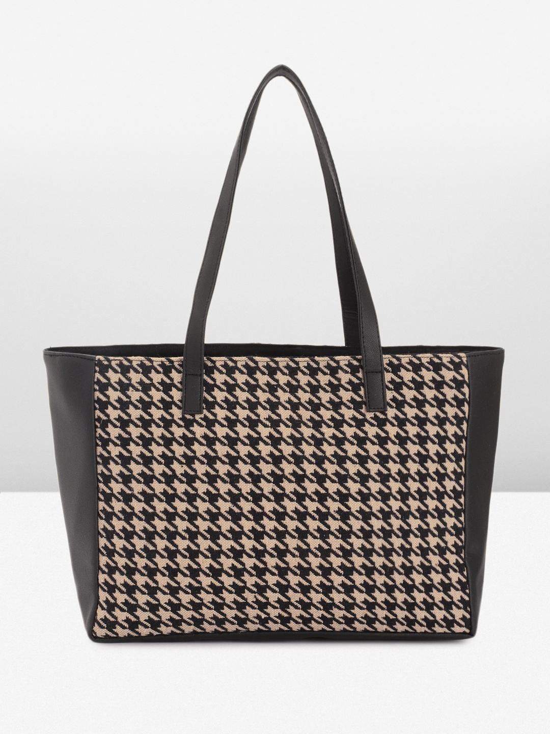 

Mast & Harbour Printed Oversized Shopper Tote Bag, Black