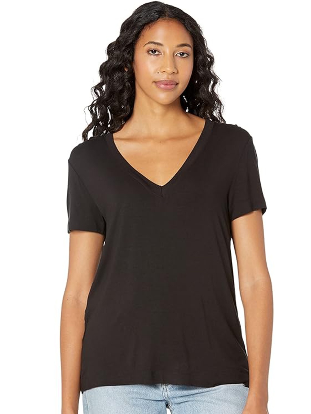 

COLOR CAPITAL V-Neck Pack of 5 Short Sleeves Top, Brown