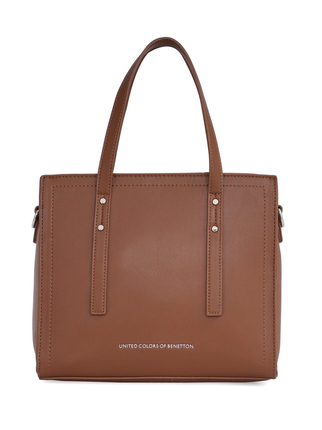 

United Colors of Benetton PU Structured Shoulder Bag, Brown