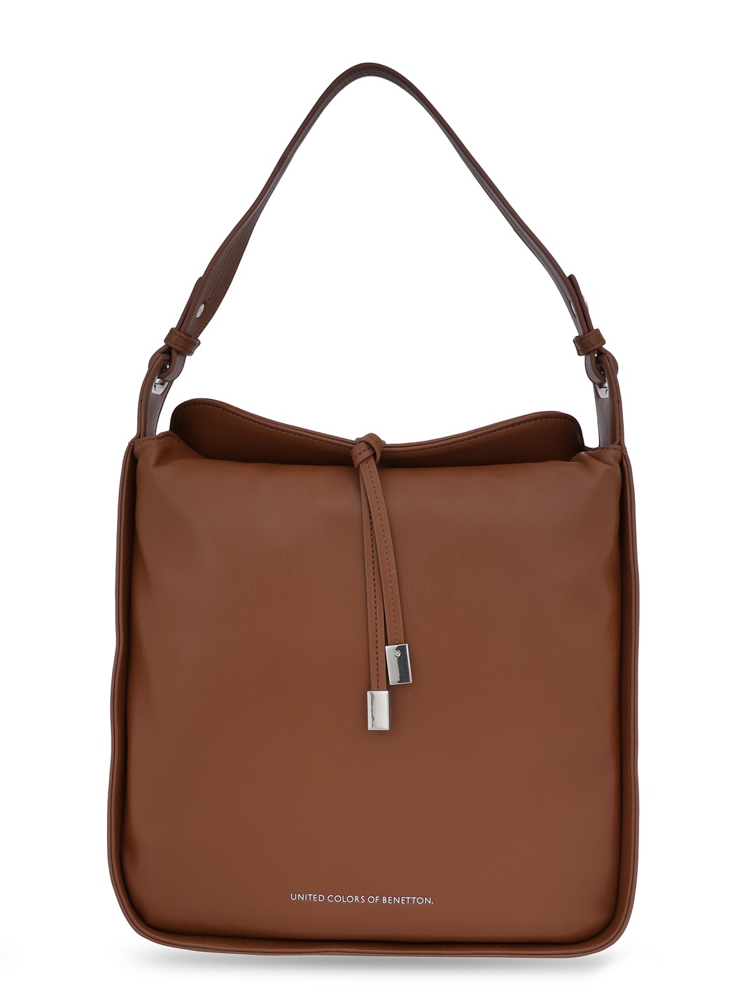 

United Colors of Benetton PU Bucket Hobo Bag, Brown