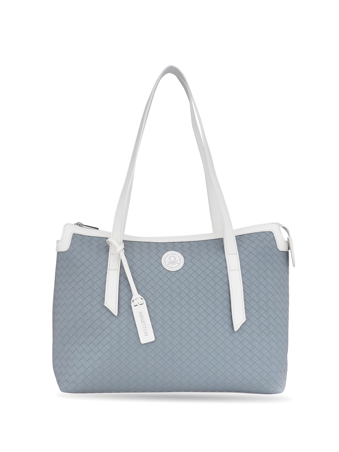 

United Colors of Benetton Structured Textured Shoulder Bag, Blue