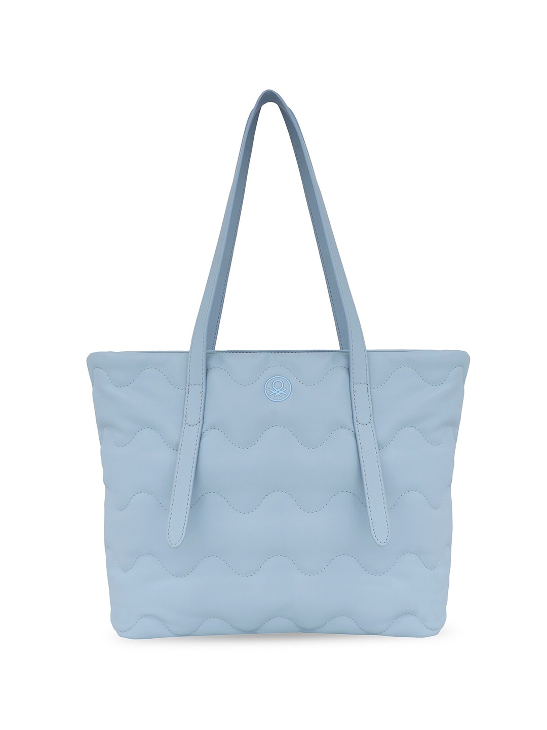 

United Colors of Benetton Textured Shopper Shoulder Bag, Blue