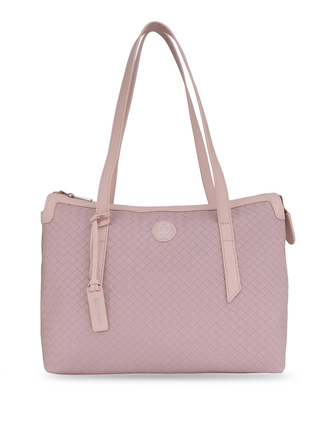 

United Colors of Benetton Textured Structured Shoulder Bag, Purple