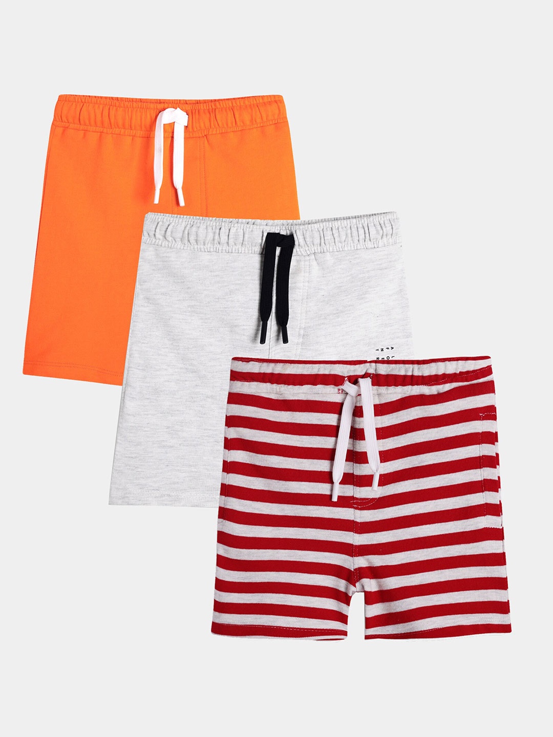 

Anthrilo Boys Pack of 3 Lightweight Cotton Shorts, Orange