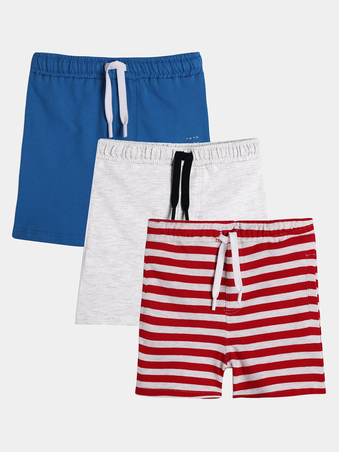 

Anthrilo Boys Pack of 3 Solid Cotton Shorts, Blue