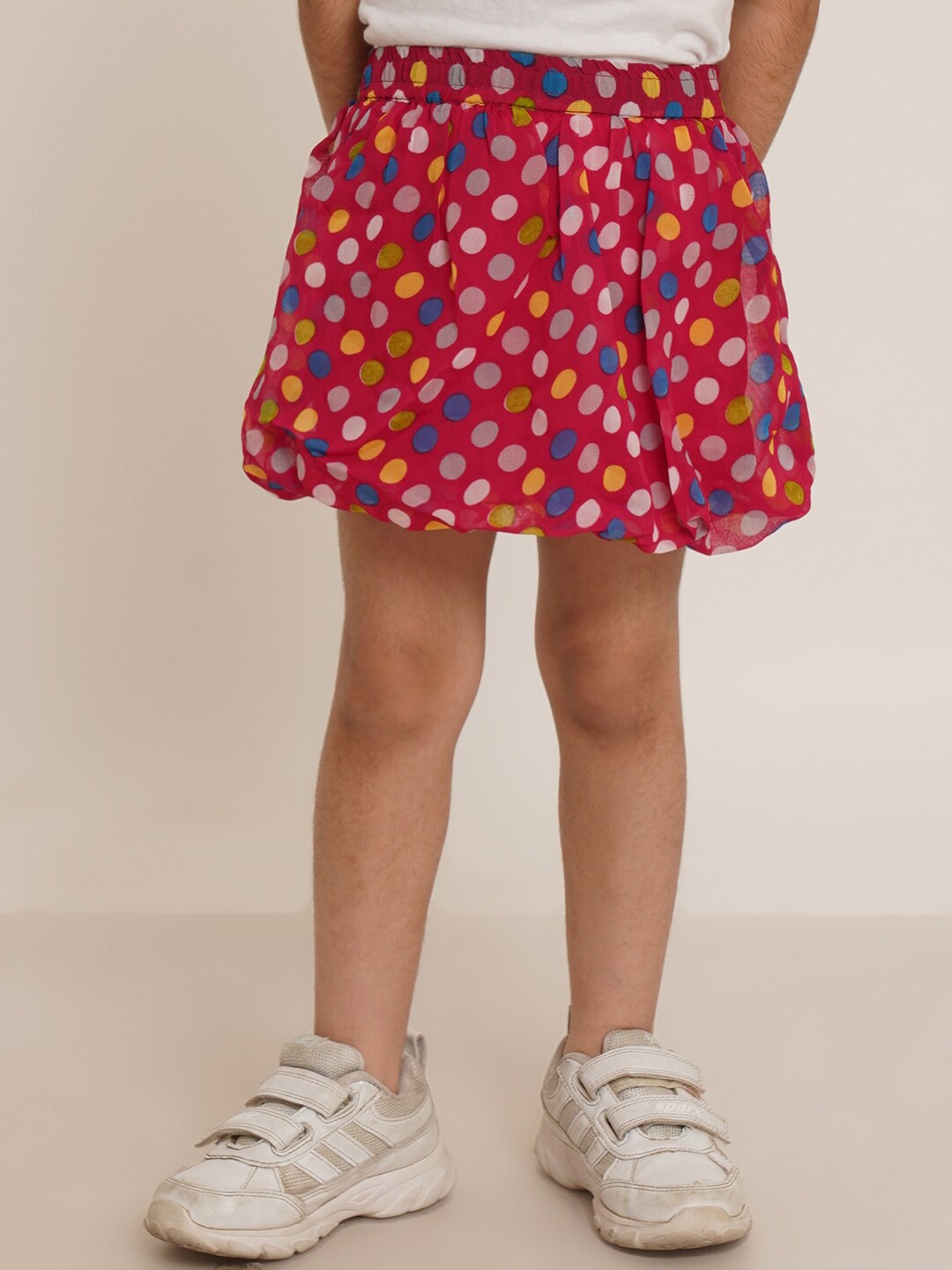 

Creative Kids Girls Polka Dot Printed Mini Skirt, Red