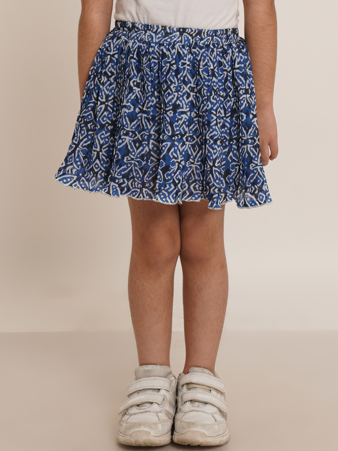 

Creative Kids Girls Ethnic Motifs Printed Above Knee Skirt, Blue