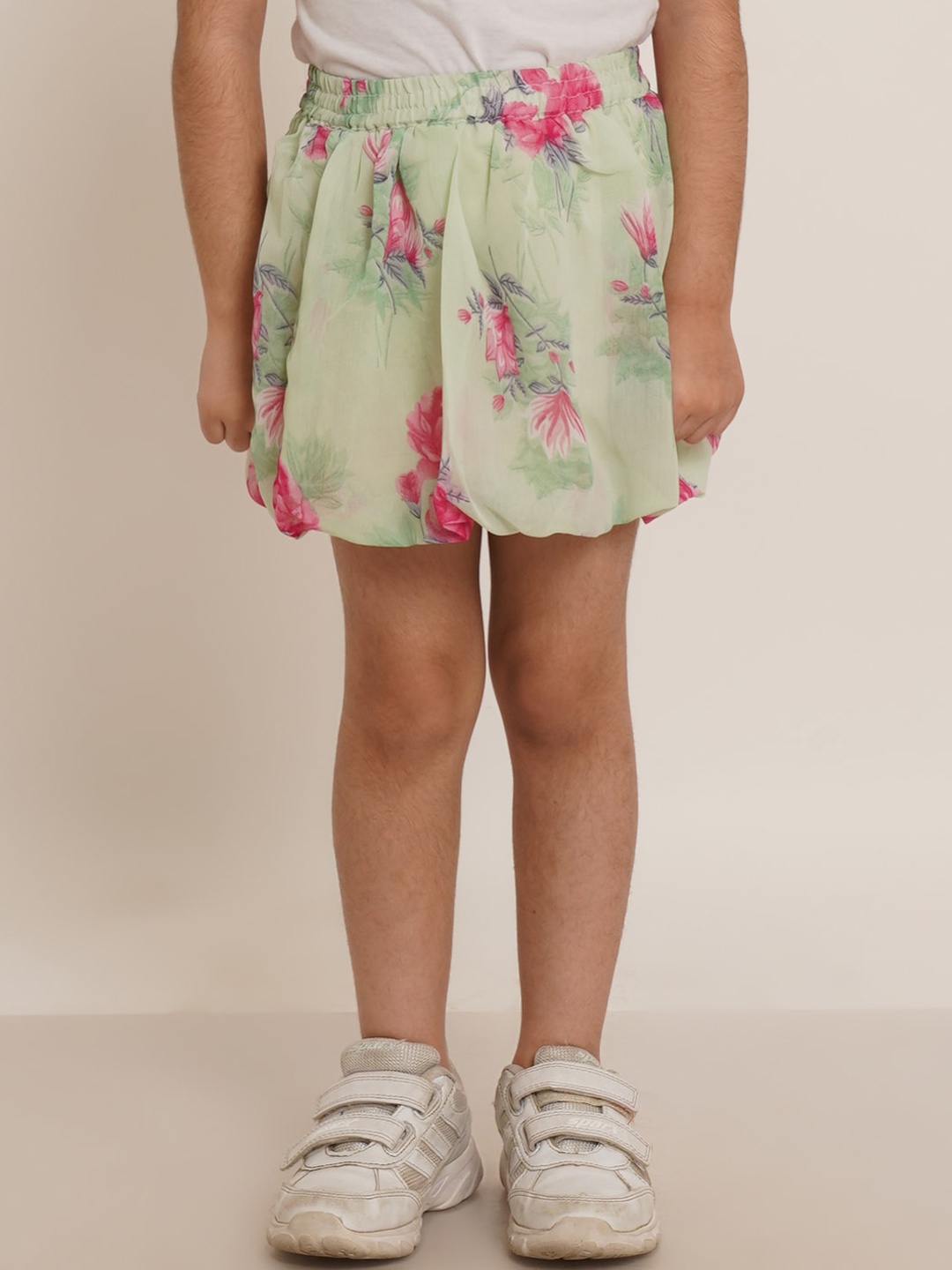 

Creative Kids Girls Floral Print Balloon Mini Skirt, Green