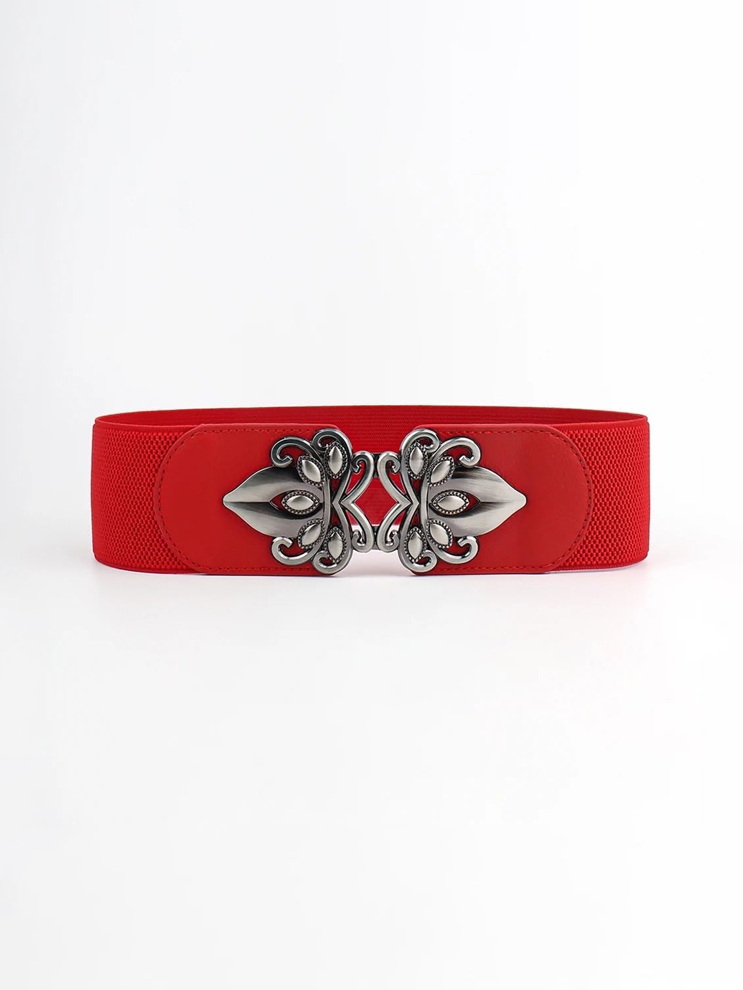 

SYGA Women Embellished Leather Belt, Red